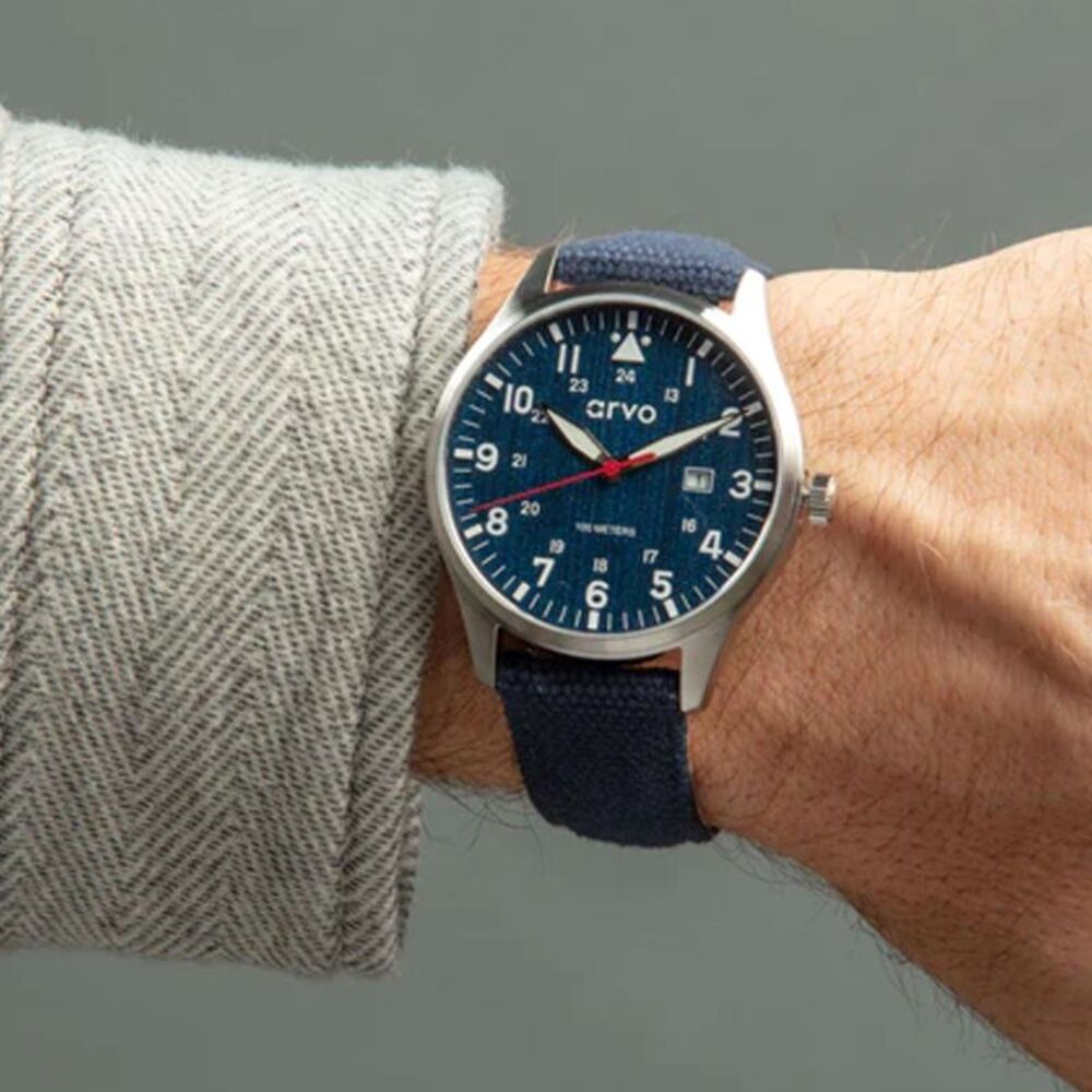 Arvo Rove Field Blue Face Watch - Picture 4 of 6
